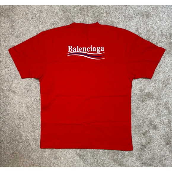 Balenciaga Political Campaign Logo T-Shirt Red Fits Size S